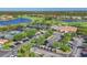 Aerial view of the golf and tennis club featuring lush green golf courses and well-maintained tennis courts at 1241 Creek Nine Dr, North Port, FL 34291