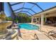A private screened-in pool and patio area at 20126 Elegante Ct, Venice, FL 34293