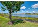 Scenic view of the lake from the property showcasing lush greenery and a peaceful atmosphere at 23494 Copperleaf Dr, Venice, FL 34293