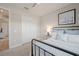 Bedroom with a storage closet, a sailing themed artwork, and a comfy bed at 264 Caserta Ct, Nokomis, FL 34275