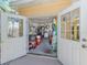 Attached garage featuring overhead lighting and plenty of space for storage and hobbies at 337 Harbor S Dr, Venice, FL 34285