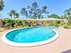 Backyard pool area with a spacious pool, patio, and beautifully landscaped surroundings at 337 Harbor S Dr, Venice, FL 34285