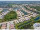 Aerial view showcases the beautiful homes, ponds, and streets that are a part of the community at 5632 Long Shore Loop, Sarasota, FL 34238