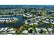 Scenic aerial shot highlighting waterfront living and community charm at 611 Paget Dr, Venice, FL 34293