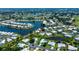 Scenic aerial shot highlighting waterfront living and community charm at 611 Paget Dr, Venice, FL 34293