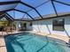 Beautiful pool area enclosed with a screened lanai, perfect for enjoying the outdoors in comfort at 6126 Spinnaker Blvd, Englewood, FL 34224