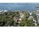 Aerial view of lush neighborhood and updated home at 770 Yale St, Englewood, FL 34223