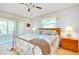 Charming bedroom with natural light, a ceiling fan, and matching nightstands at 810 Anchorage Ln, Palm Harbor, FL 34685