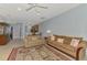 An expansive open-concept living area flows seamlessly to the kitchen and dining room at 11186 Batello Dr, Venice, FL 34292