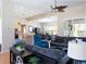 Open floor plan connecting the kitchen, dining, and living areas for easy living at 1124 W Hillsborough Blvd, North Port, FL 34288