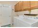 Functional laundry room with modern appliances, storage cabinets, and convenient sink at 11437 Dancing River Dr, Venice, FL 34292