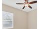 Bedroom featuring a ceiling fan, neutral paint, and a window for natural light at 11455 Fort Lauderdale Pl, Venice, FL 34293