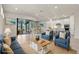 Bright, open living space showcasing stylish furniture and seamless indoor-outdoor flow to a beautiful outdoor space at 13202 Borrego St, Venice, FL 34293