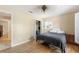 Bedroom with a ceiling fan, closet, and window for natural lighting at 14124 Kewanee Ln, Port Charlotte, FL 33981