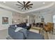 Open living space connects the kitchen, dining area, and living room for easy entertaining at 17515 Jadestone Ct, Venice, FL 34293