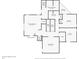 Floor plan of second floor with primary bedroom, bath, media room and office at 320 O Day, Englewood, FL 34223