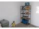 Functional storage area featuring shelving for organization and ample room for tools and household items at 358 Longwood Dr, Venice, FL 34285