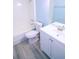Neat bathroom featuring a shower-tub combo, sink and toilet at 400 Base # 225, Venice, FL 34293