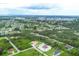 Drone shot of residential community surrounded by canals and waterways at 431 Sevilla St, North Port, FL 34287