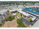Aerial view of the condo building, showcasing its proximity to the beach and surrounding amenities at 649 Tamiami S Trl # 106, Venice, FL 34285