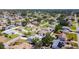 An aerial view capturing a serene neighborhood with established landscaping and well-spaced homes at 985 Everest Rd, Venice, FL 34293