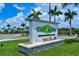 CoolToday Park sign at the entrance, showcasing the community's recreational facilities at 10618 Corkwood Ct, Venice, FL 34293
