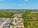 Elevated aerial perspective of homes nestled among lush greenery in a well-planned community at 12478 Sagewood Dr, Venice, FL 34293