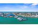 Beautiful aerial shot of the marina showcasing boats, harbor, condos and waterfront at 129 Preserve Pl # D, Nokomis, FL 34275