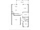 First floor plan showing layout of garage, kitchen, living room, dining area, sitting room, bath, and bedroom at 18001 Grand Prosperity Dr, Venice, FL 34293