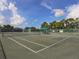 Tennis courts with shade structures offering a relaxing place to sit between games at 2022 Calusa Lakes Blvd, Nokomis, FL 34275