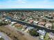 Expansive aerial view of a residential area featuring a network of canals and diverse housing options at 318 Oakwood Cir, Englewood, FL 34223