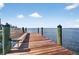 Beautiful private dock with benches offers a tranquil waterfront space to enjoy the scenic view at 5031 N Beach Rd # 118, Englewood, FL 34223
