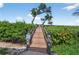 Picturesque private dock leading to the water, surrounded by lush greenery, and a serene atmosphere at 5031 N Beach Rd # 118, Englewood, FL 34223
