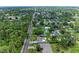 Aerial view of a residential area featuring lush tree cover and quiet streets at 5106 S Lockwood Ridge Rd, Sarasota, FL 34231