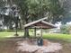 Shaded picnic area with tables and benches, nestled beneath a large, moss-draped tree at 5264 Albion Rd, Venice, FL 34293