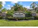Stone community sign welcomes you to Bellacina by Casey Key, an Esplanade community at 5856 Semolino St, Nokomis, FL 34275