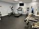 Well-equipped gym with elliptical machines, treadmill, and free weights for a convenient workout at 6741 Laurel Ct, North Port, FL 34287