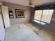 Bright bedroom with a window, and a ceiling fan offering natural light and comfort at 7560 Fairway Woods Dr # 305, Sarasota, FL 34238