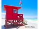 Siesta Key lifeguard station provides safety on the beautiful beach with pristine ocean views at 8304 Shooting Star Rd, Sarasota, FL 34241