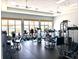 The gym offers a variety of modern equipment with views of the water at 236 Soliera St, Nokomis, FL 34275