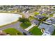 Well manicured suburban homes surrounding a community lake and common grounds on a sunny day at 30 Jamestown Ave, Englewood, FL 34223