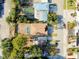 Aerial top shot showing home layout with private pool and street access, highlighting the property within its neighborhood at 429 Riviera St, Venice, FL 34285