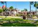 Charming courtyard with outdoor seating, mature landscaping, and classic Mediterranean architecture at 429 Riviera St, Venice, FL 34285