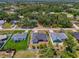 Aerial view of the property highlighting the home's layout, yard, and surrounding neighborhood at 4624 Caribou Ave, North Port, FL 34287
