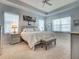 Spacious main bedroom with lots of natural light and a comfortable bench at 515 Sawgrass Bridge Rd, Venice, FL 34292