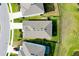 Bird's-eye view of a well-maintained roof with lush greenery and a car parked in the driveway at 5222 Granite Dust Pl, Palmetto, FL 34221
