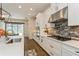 Close up of modern kitchen with stainless steel appliances and an accent backsplash at 5581 Piccolo St, Nokomis, FL 34275