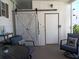 Barn door feature outside near the entrance of the home at 603 Leisure, Venice, FL 34285