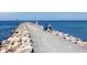 Beautiful ocean view from the end of the rock jetty; perfect spot for fishing! at 607 Bay Point Ave, Nokomis, FL 34275
