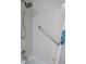Shower and bath combo with grab bar and shower head at 618 Bird Bay S Dr # 212, Venice, FL 34285